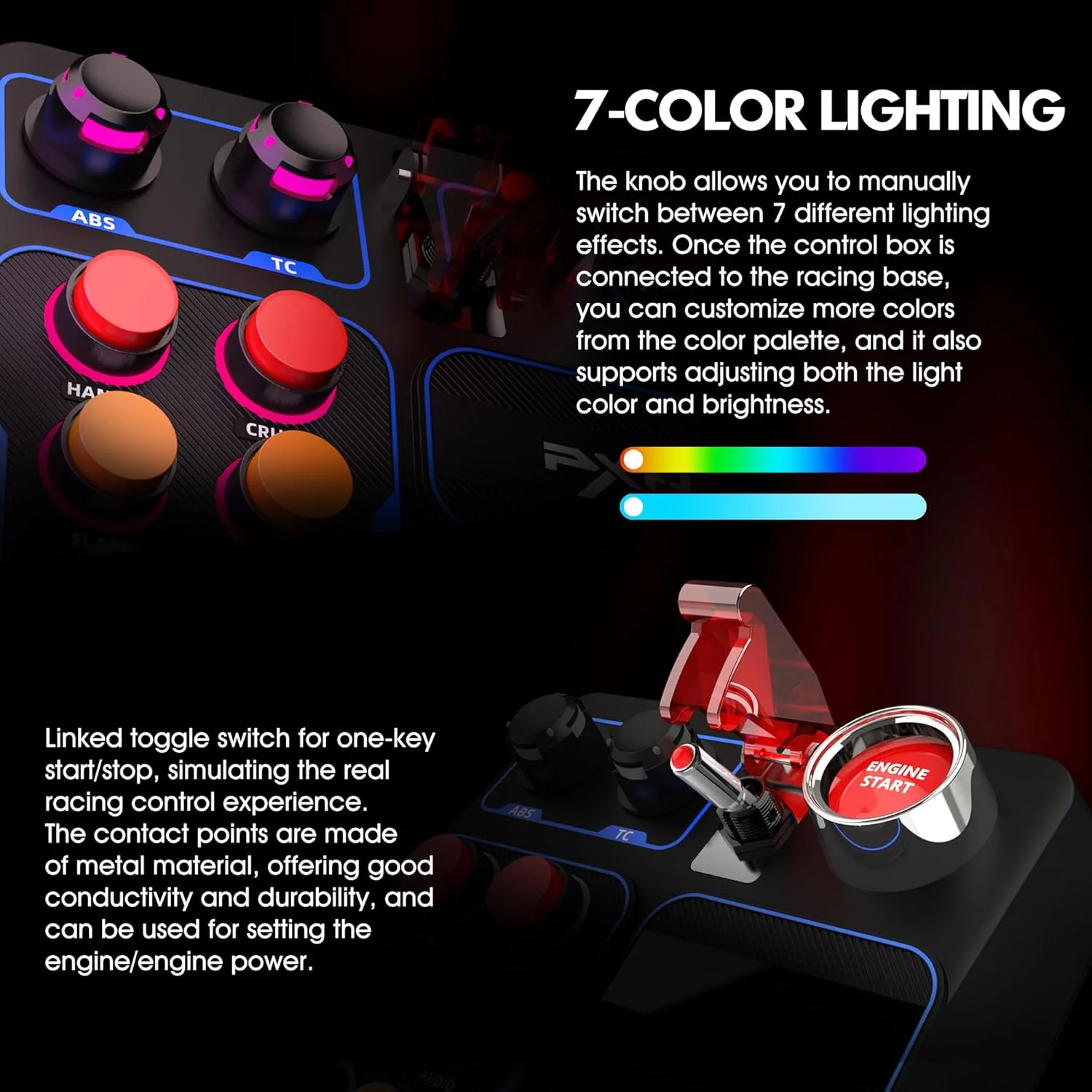 PXN CB1 Racing Button Box for American Truck Simulator & Farm Simulation - Image 4