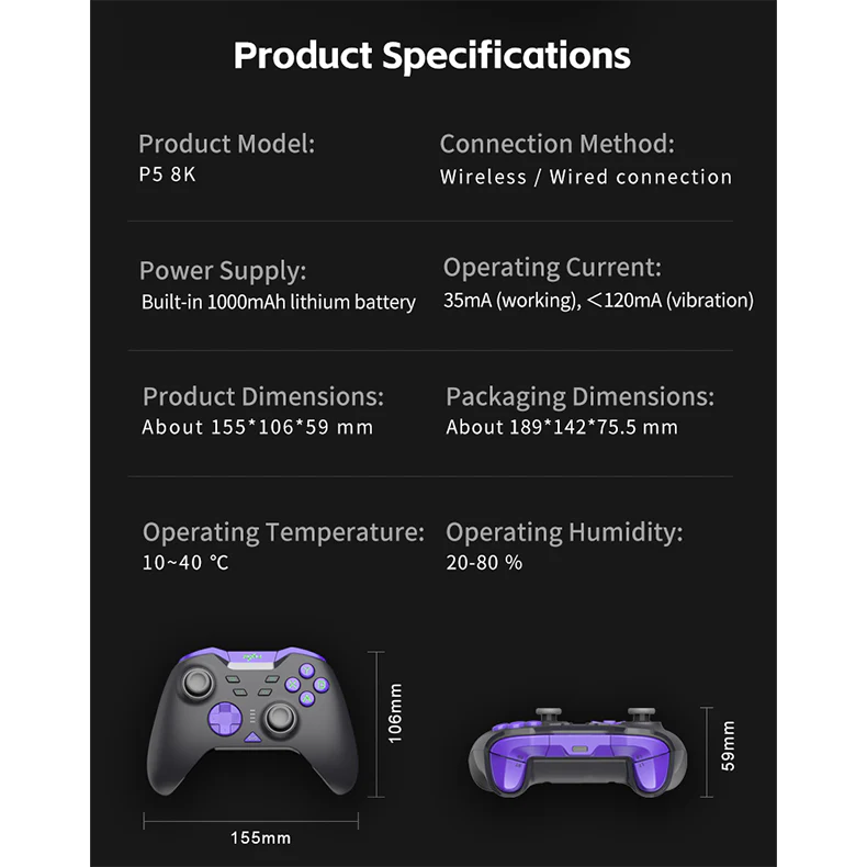 PXN P5 8K Controller with adapter for PC/ Switch/ Android TV - Image 4