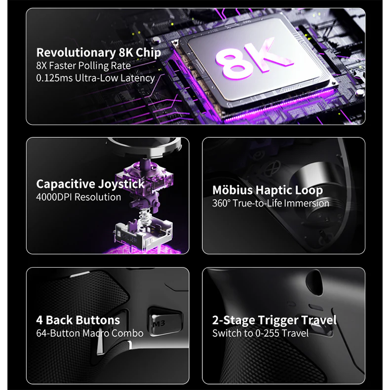 PXN P5 8K Controller with adapter for PC/ Switch/ Android TV - Image 7