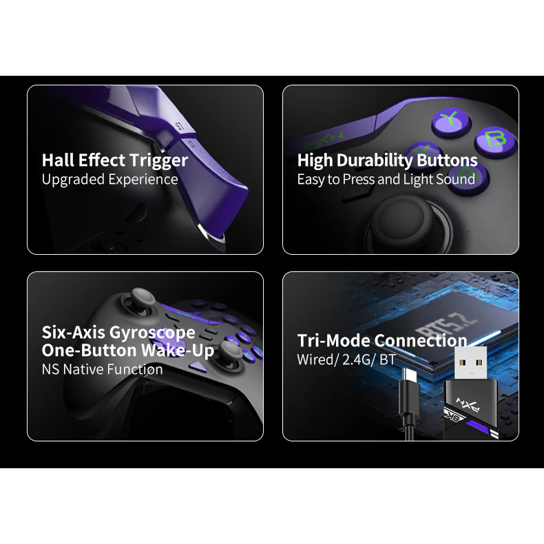 PXN P5 8K Controller with adapter for PC/ Switch/ Android TV - Image 8